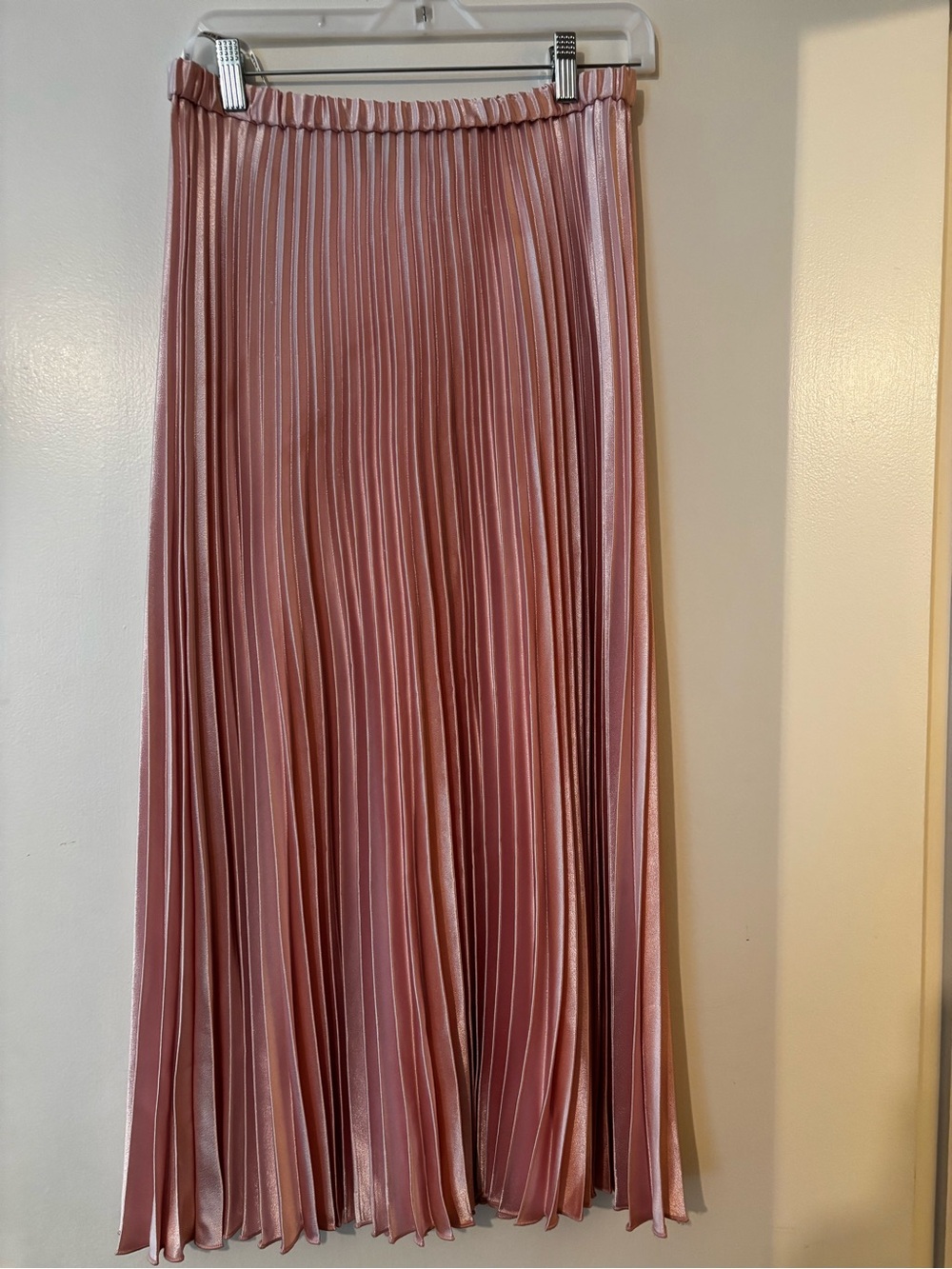 Anne Klein Dusty Rose Pleated Maxi Skirt